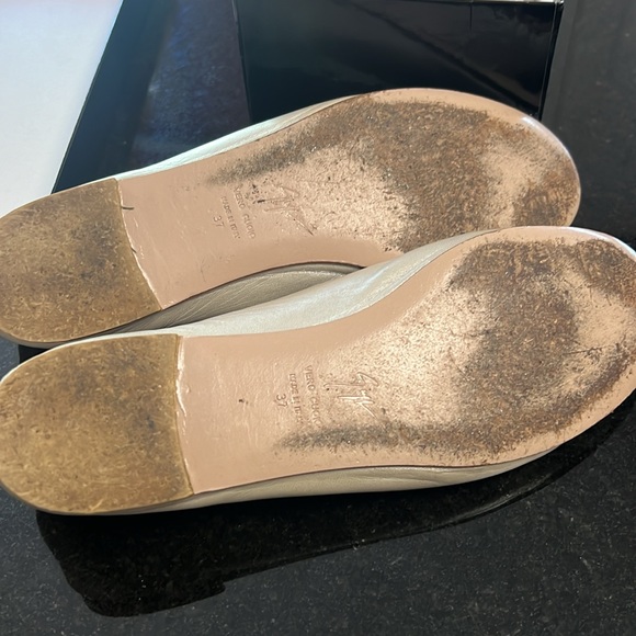 GUISEPPE ZANOTTI DESIGN BEIGE BALLET FLATS 37 - Picture 3 of 4